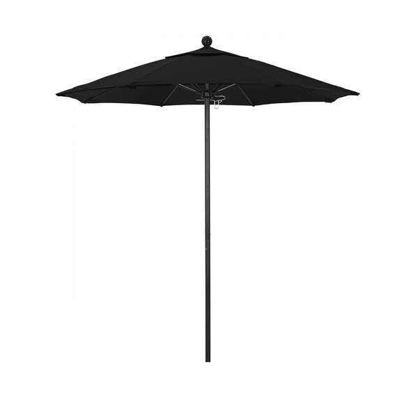 California Umbrella 7.5' Black Aluminum Market Patio Umbrella, Sunbrella Black 194061334331 - main